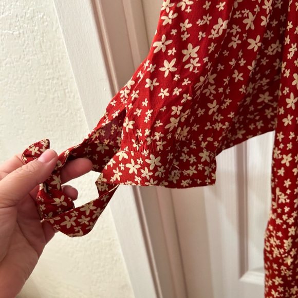 NWT Able Simone Tie Sleeve Dress 2X Brick Red - Picture 2 of 4